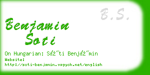 benjamin soti business card